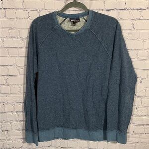Patagonia Mens Trail Harbor Crewneck Sweatshirt in Long Plains: Pigeon Blue Sz M